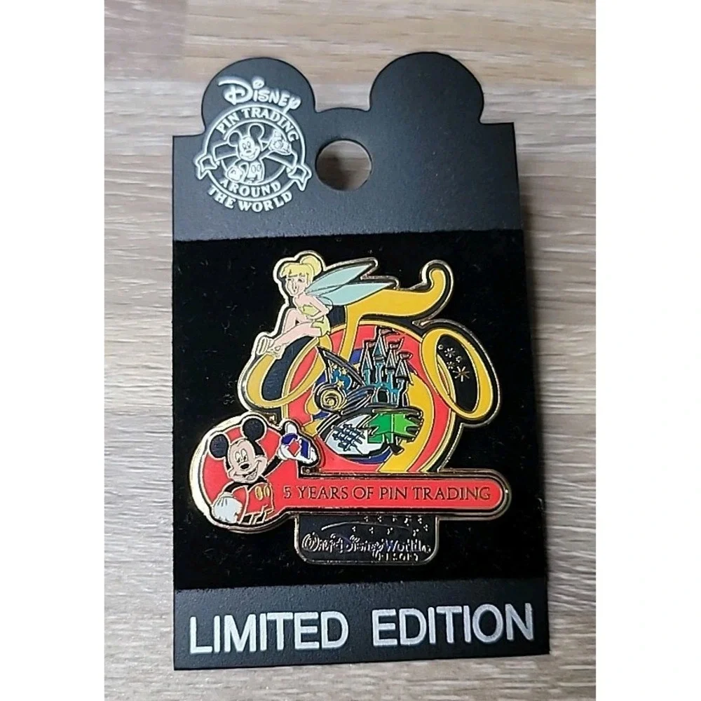 Authentic Disney 5 Years of Pin Trading Limited Edition‎ Mickey Tinkerbell